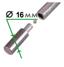 Петля гаражная с шаром d 16х100мм, Сибртех