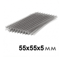 Сетка сварная 55х55х5 мм, размеры 0,5х2 м.